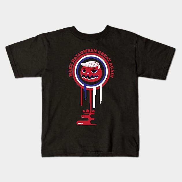 Graey: Make Halloween Great Again in Black Kids T-Shirt by GraeyDesign